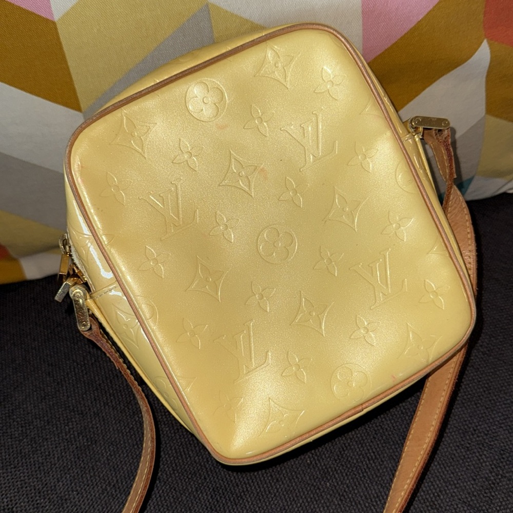 Louis Vuitton Mustard and Tan Crossbody Bag